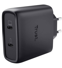 Trust MAXO 65W 2-Port GaN, USB-C nabíječka černá