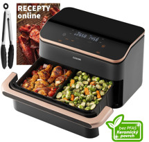 Cosori Dual Blaze TwinFry 10 L chytrá keramická horkovzdušná fritéza černá