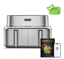 Cosori Iconic Dual 8,6l chytrá horkovzdušná fritéza stříbrná