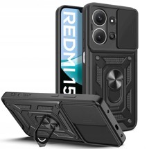Tech-Protect CamShield zadní kryt s krytkou kamery / stojánkem pro Xiaomi Redmi 15C černý