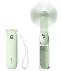 Jisulife Life8 2000mAh přenosný ruční ventilátor zelený