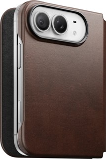 Nomad Traditional Leather Folio kožené flipové pouzdro pro Apple iPhone Duo hnědé