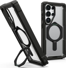 UAG Plasma XTE odolný zadní kryt se stojánkem a MagSafe magnety pro Samsung Galaxy S26 Ultra černý / čirý