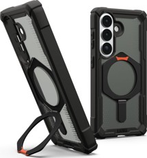 UAG Plasma XTE odolný zadní kryt se stojánkem a MagSafe magnety pro Samsung Galaxy S26 černý / oranžový