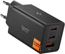 Spigen Essential 67W USB-C/USB-A nabíječka bez kabelu černá (EE673EU)