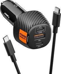 Spigen Essential 113W nabíječka do auta s podporou QC 3, PD, PPS a kabelem 1m černá (EV1133)