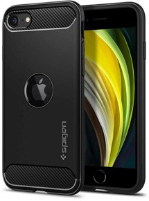 Spigen Rugged Armor odolný zadní kryt pro Apple iPhone SE 2022 / SE 2020 / 8 / 7 černý