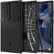 Spigen Optik Armor zadní kryt s krytkou kamery pro Samsung Galaxy S23 Ultra černý