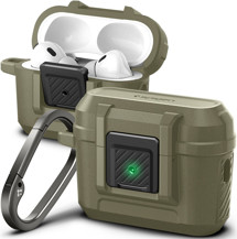 Spigen Lock Fit pouzdro pro Apple AirPods Pro 2 khaki