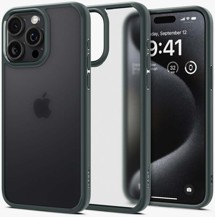Spigen Ultra Hybrid zadní kryt pro Apple iPhone 15 Pro Max zelený/matný