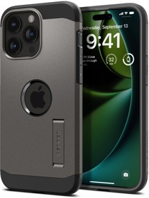 Spigen Tough Armor odolný zadní kryt s podporou MagSafe pro Apple iPhone 15 Pro šedý