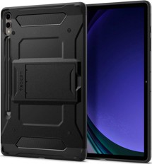 Spigen Tough Armor Pro odolný zadní kryt se zabudovaným stojánkem pro Samsung Galaxy Tab S10+/S9+ černý
