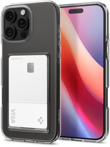 Spigen Crystal Slot zadní kryt s držákem na kartu pro Apple iPhone 16 Pro Max čirý