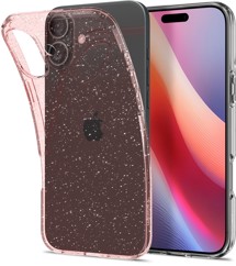 Spigen Liquid Crystal Glitter zadní kryt pro Apple iPhone 16 růžový