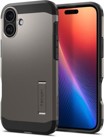 Spigen Tough Armor odolný zadní kryt s podporou MagSafe pro Apple iPhone 16 šedý