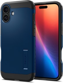 Spigen Tough Armor odolný zadní kryt s podporou MagSafe pro Apple iPhone 16 modrý