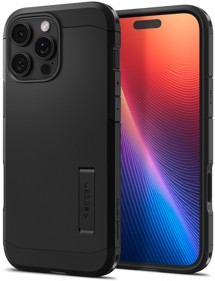 Spigen Tough Armor T odolný zadní kryt s podporou MagSafe a stojánkem pro Apple iPhone 16 Pro Max černý