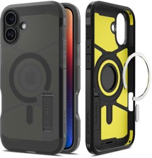 Spigen Tough Armor odolný zadní kryt s podporou MagSafe pro Apple iPhone 16 matný / šedý