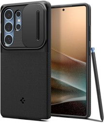Spigen Optik Armor zadní kryt s krytkou kamery pro Samsung Galaxy S25 Ultra černý