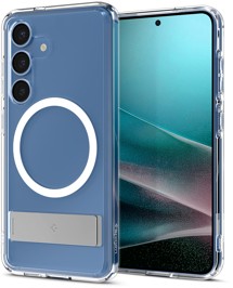 Spigen Ultra Hybrid S zadní kryt s podporou MagSafe a stojánkem pro Samsung Galaxy S25 bílý