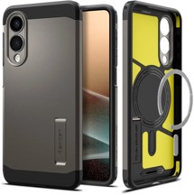 Spigen Tough Armor odolný zadní kryt s podporou MagSafe pro Samsung Galaxy S25 Edge šedý