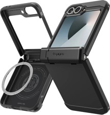 Spigen Tough Armor Pro odolný zadní kryt se stojánkem a MagSafe pro Samsung Galaxy Z Flip7 FE / Flip6 černý