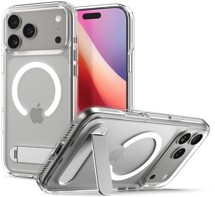 Spigen Ultra Hybrid S zadní kryt s podporou MagSafe a stojánkem pro Apple iPhone 17 Pro čirý
