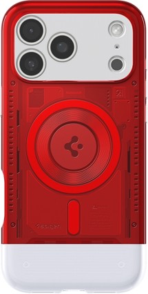 Spigen Classic C1 zadní kryt s podporou MagSafe pro Apple iPhone 17 Pro červený
