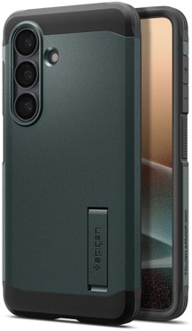 Spigen Tough Armor odolný zadní kryt se stojánkem a podporou MagSafe pro Samsung Galaxy S26+ zelený