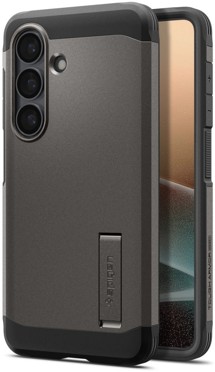 Spigen Tough Armor odolný zadní kryt se stojánkem a podporou MagSafe pro Samsung Galaxy S26 šedý