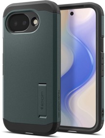 Spigen Tough Armor odolný zadní kryt se stojánkem a podporou MagSafe pro Google Pixel 10a zelený