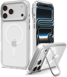 Spigen Ultra Hybrid Optik S zadní kryt se stojánkem a podporou MagSafe pro Apple iPhone 18 Pro Max/17 Pro Max stříbrný