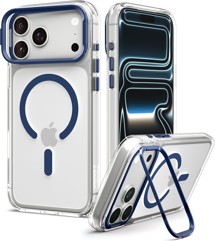 Spigen Ultra Hybrid Optik S zadní kryt se stojánkem a podporou MagSafe pro Apple iPhone 18 Pro Max/17 Pro Max modrý