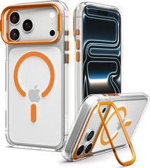Spigen Ultra Hybrid Optik S zadní kryt se stojánkem a podporou MagSafe pro Apple iPhone 18 Pro/17 Pro oranžový