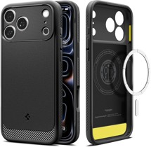 Spigen Rugged Armor odolný zadní kryt s podporou MagSafe pro Apple iPhone 18 Pro/17 Pro černý