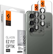 Spigen EZ Fit Optik Pro tvrzené sklo na čočky fotoaparátu pro Samsung Galaxy S24 / S23 / S23+ 2ks černé