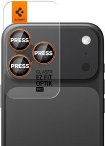 Spigen Glass.tR EZ Fit Optik Pro tvrzené sklo na čočky fotoaparátu pro Apple iPhone 17/16/15/14 Pro + 17/16/15/14 Pro Max 2ks oranžové