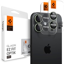 Spigen Glass.tR EZ Fit Optik Pro tvrzené sklo na čočky fotoaparátu pro Apple iPhone 17 2ks zelené
