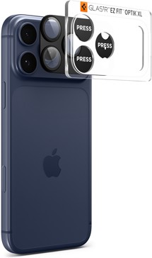 Spigen Glass.tR EZ Fit Optik Pro XL tvrzené sklo na modul fotoaparátu pro Apple iPhone 17 Pro černé