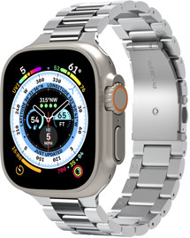 Spigen Modern Fit 316L ocelový řemínek pro Apple Watch 42 / 44 / 45 / 46 / 49mm stříbrný