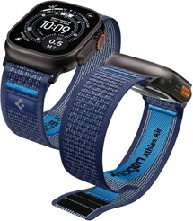 Spigen Athlex Air 2 nylonový řemínek pro Apple Watch 44 / 45 / 46 / 49mm modrý