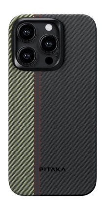 Pitaka MagEZ 4 aramidový kryt s podporou MagSafe pro Apple iPhone 15 Pro černý / zelený