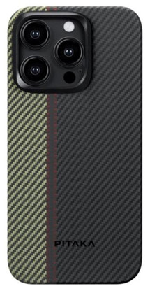 Pitaka MagEZ 4 aramidový kryt s podporou MagSafe pro Apple iPhone 15 Pro Max černý / zelený