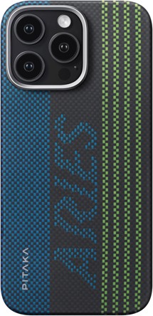 Pitaka x Aries Tactile Woven Case fosforeskující aramidový zadní kryt pro Apple iPhone 16 Pro Max Credit Card