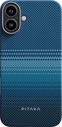 Pitaka Tactile Woven Case aramidový kryt s podporou MagSafe pro Apple iPhone 16 modrý