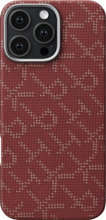 Pitaka Tactile Woven Case Monogram aramidový kryt s podporou MagSafe pro Apple iPhone 16 Pro červený