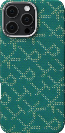 Pitaka Tactile Woven Case Monogram aramidový kryt s podporou MagSafe pro Apple iPhone 16 Pro Max zelený