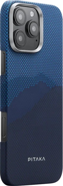 Pitaka Tactile Woven Case StarPeak fosforeskující aramidový kryt pro Apple iPhone 16 Pro modrý / tmavě modrý