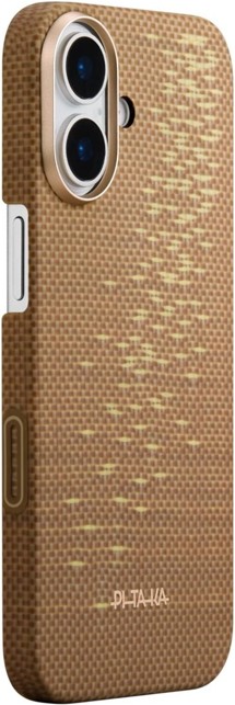 Pitaka Ultra-Slim Case PitaTap aramidový kryt s krytkou tlačítka Camera Control a MagSafe pro Apple iPhone 17 zlatý