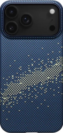 Pitaka Ultra-Slim Case PitaTap aramidový kryt s krytkou tlačítka Camera Control a MagSafe pro Apple iPhone 17 Pro Max modrý / zelený